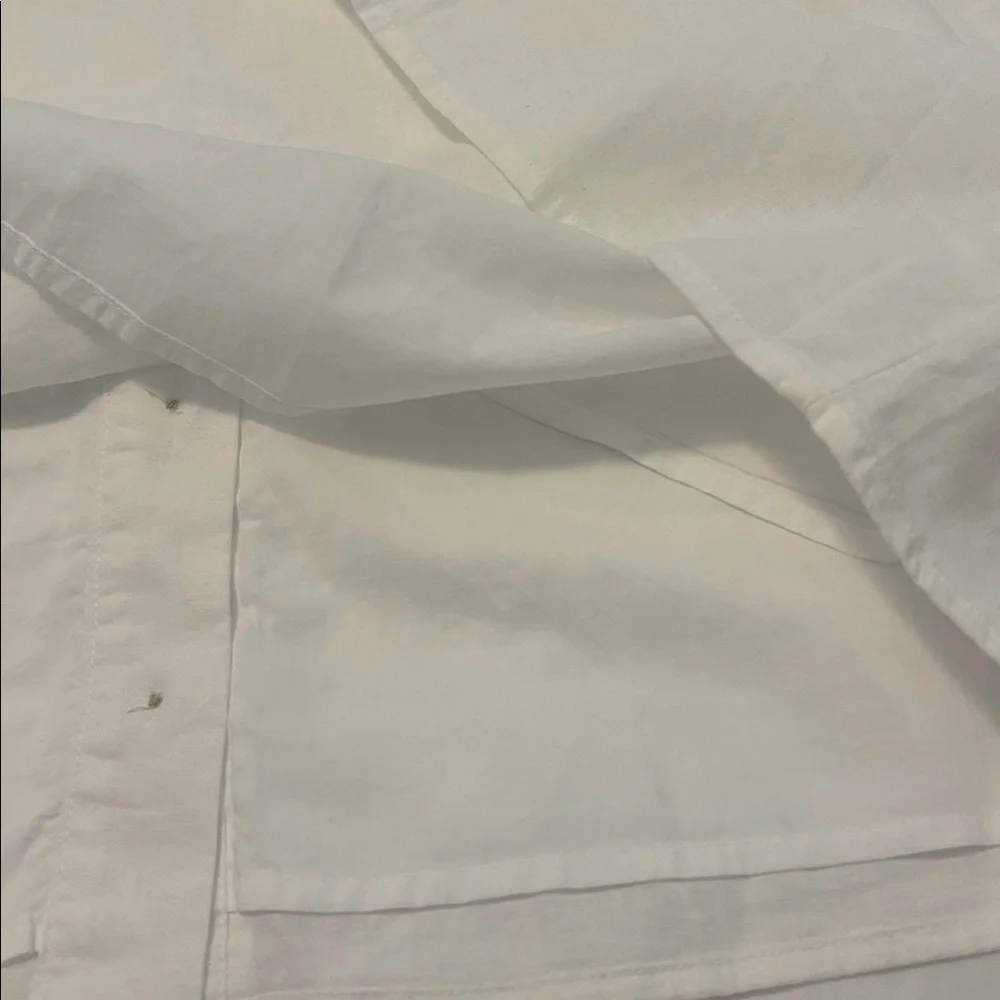 J. Crew White Sleeveless Linen-blend button-front shell SZ XL casual preppy NWT - Picture 12 of 12